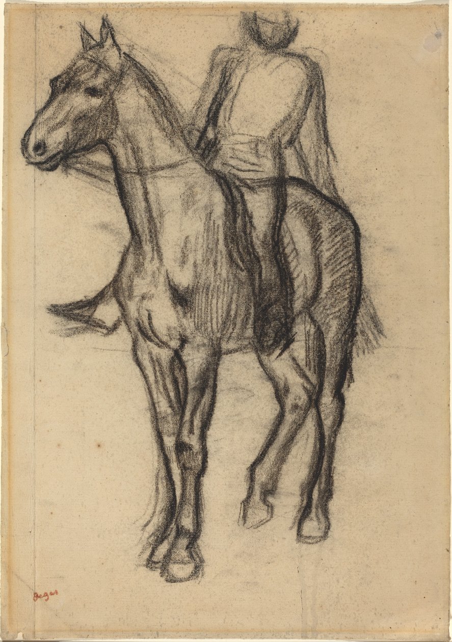 Cavalo e Cavaleiro, c. 1878. de Edgar Degas