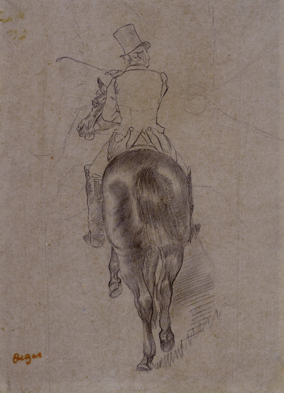 Caçador em um cavalo de Edgar Degas