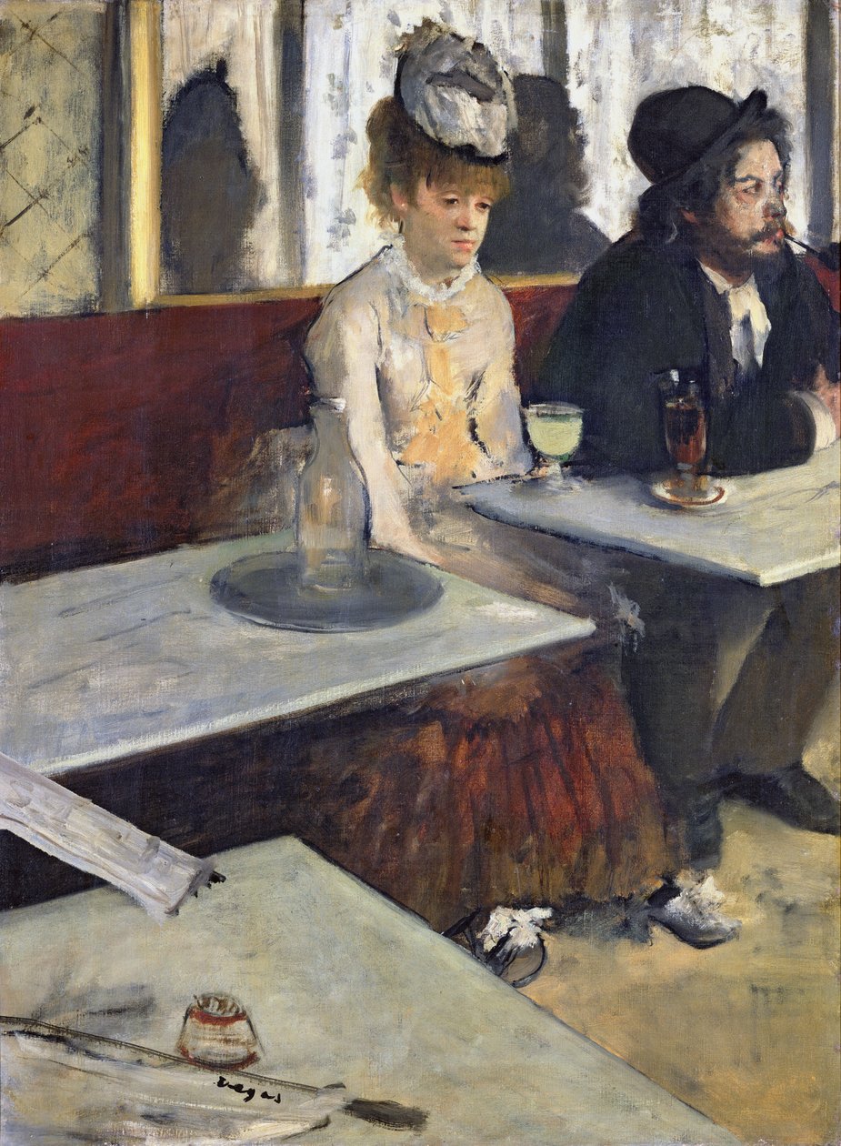 In a Cafe, ou The Absinthe, c.1875-76 (óleo sobre tela) de Edgar Degas