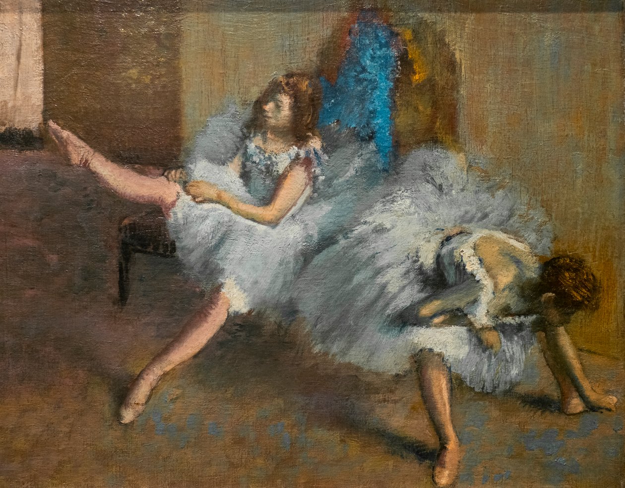 Em uma sala de repetição (detalhe). 1890-1892. Óleo sobre tela. de Edgar Degas