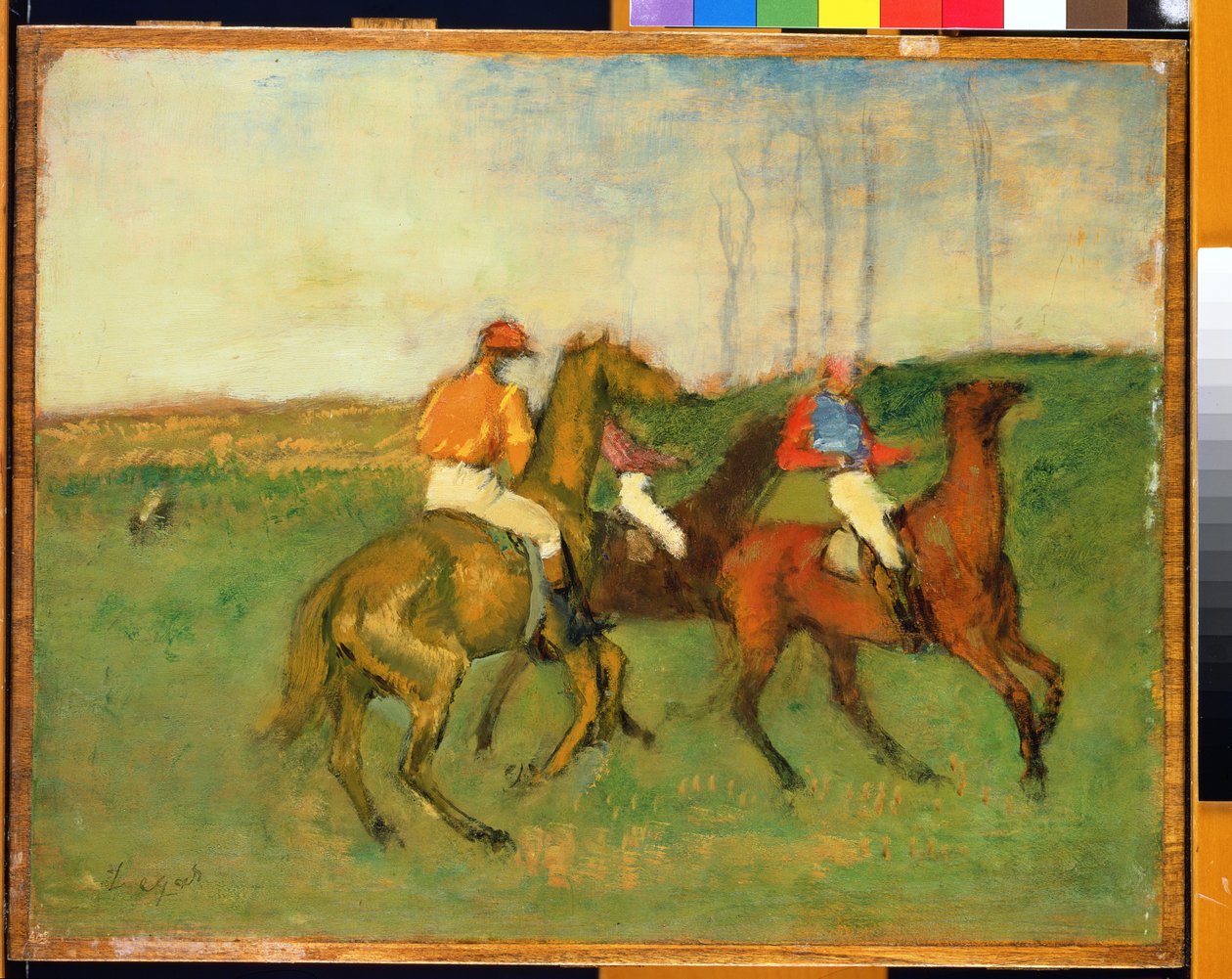 Jóqueis e Cavalos de Corrida, c.1890-95 de Edgar Degas