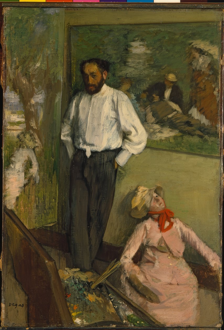 O homem e o fantoche de Edgar Degas
