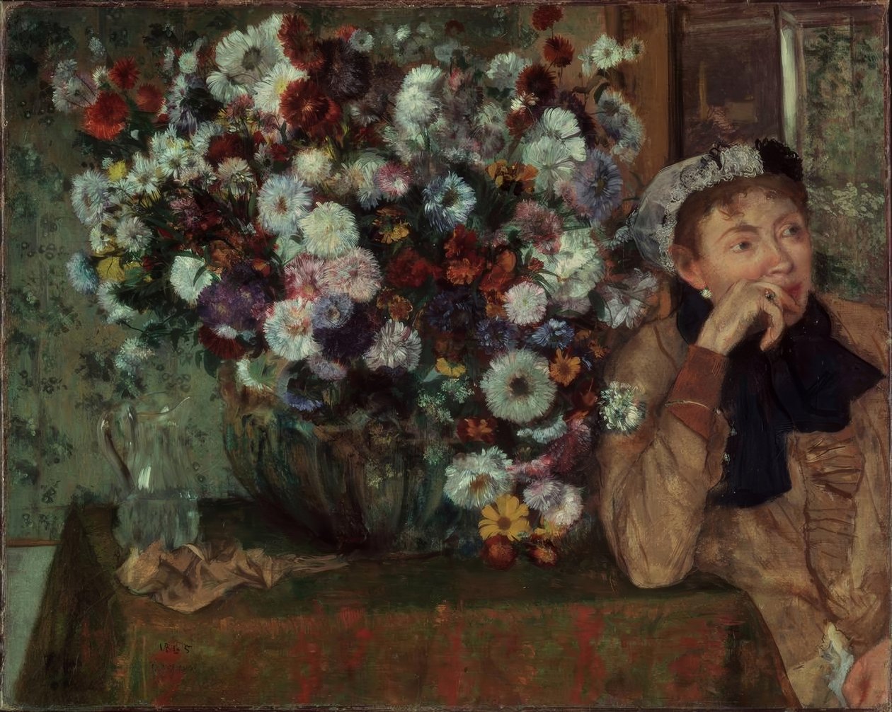 A mulher de crisântemo de Edgar Degas