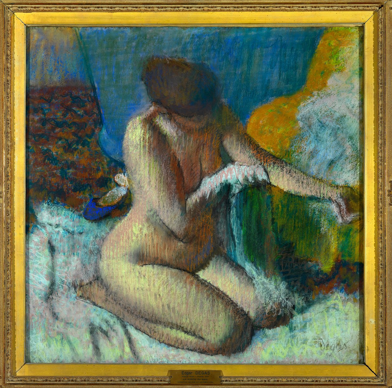 La sortie du bain Pastel painting de Edgar Degas (1834-1917) Dim 0,89 x 1,16 m Paris musee du Louvre Menção obrigatória: Donation Helene et Victor Lyon de Edgar Degas