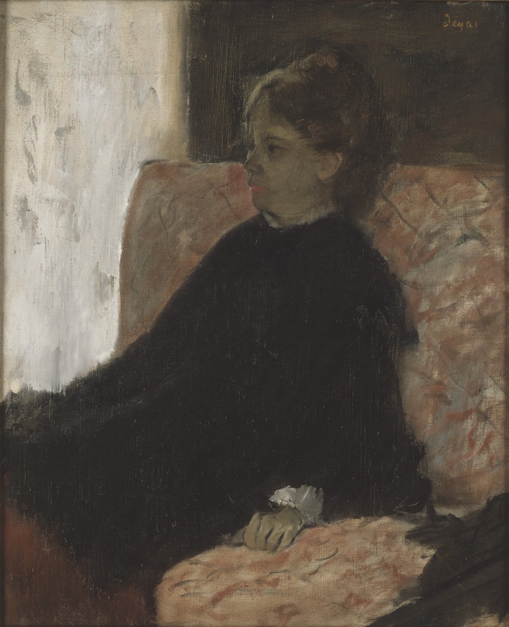 Dama de preto de Edgar Degas