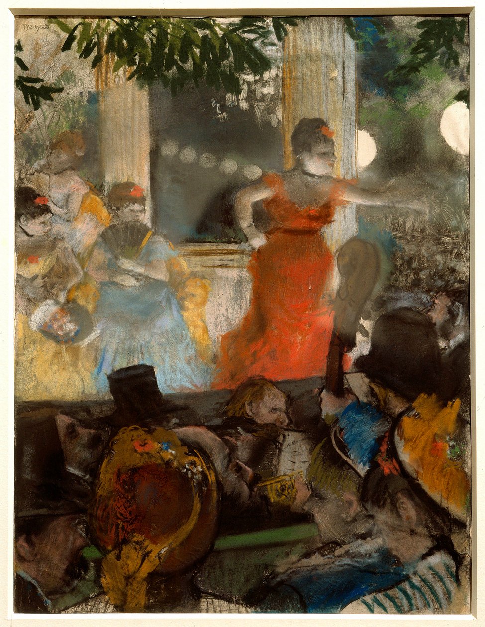 Concerto no Café, à ambassadeurs Pintura a pastel por Edgar Degas (1834-1917) 1876 Sol. 0,36 x 0,28 m Lyon. Museu de Belas Artes de Edgar Degas