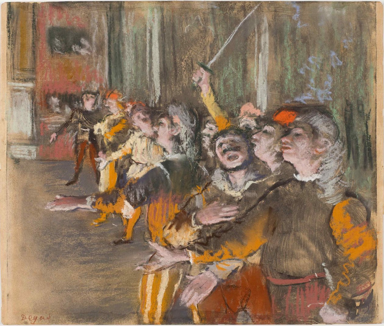 Os Cantores do Coro, 1877. de Edgar Degas