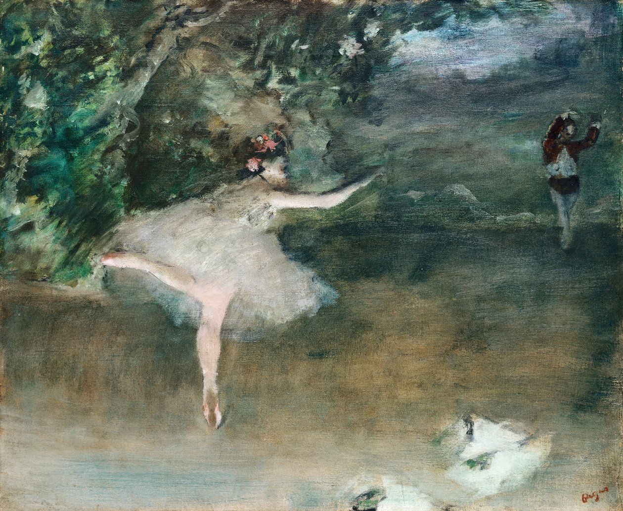 Les Pointes, c.1877-1878 (óleo sobre tela) de Edgar Degas