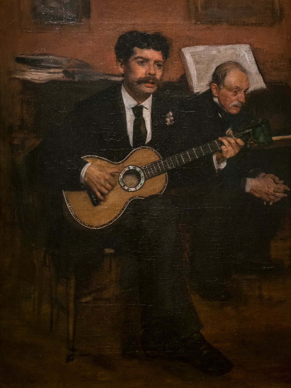 Lorenzo Pagans e Augustus De Gas. Por volta de 1871-72. Petróleo sobre tela. de Edgar Degas