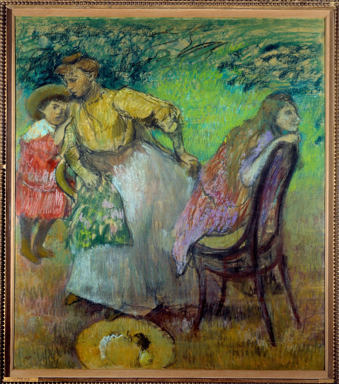 A Madame Alexis Rouart e os seus filhos. Pintura de Edgar Degas (1834-1917) de Edgar Degas