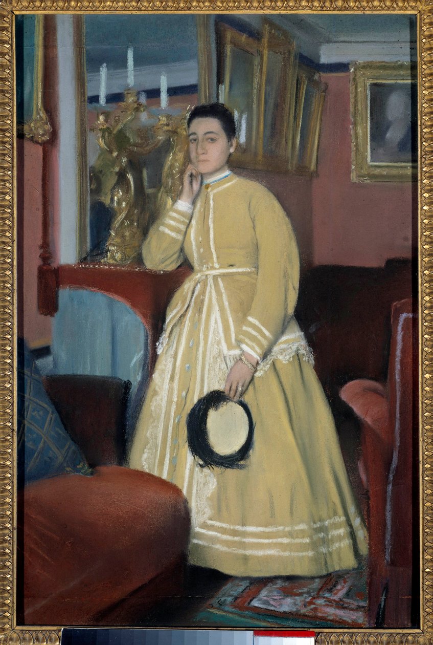 Madame Edmond Morbilli Pintura de Edgar Degas (1834-1917) 1869 Coleção particular de Edgar Degas