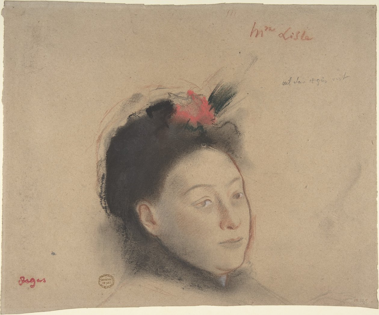 Senhora Lisle de Edgar Degas