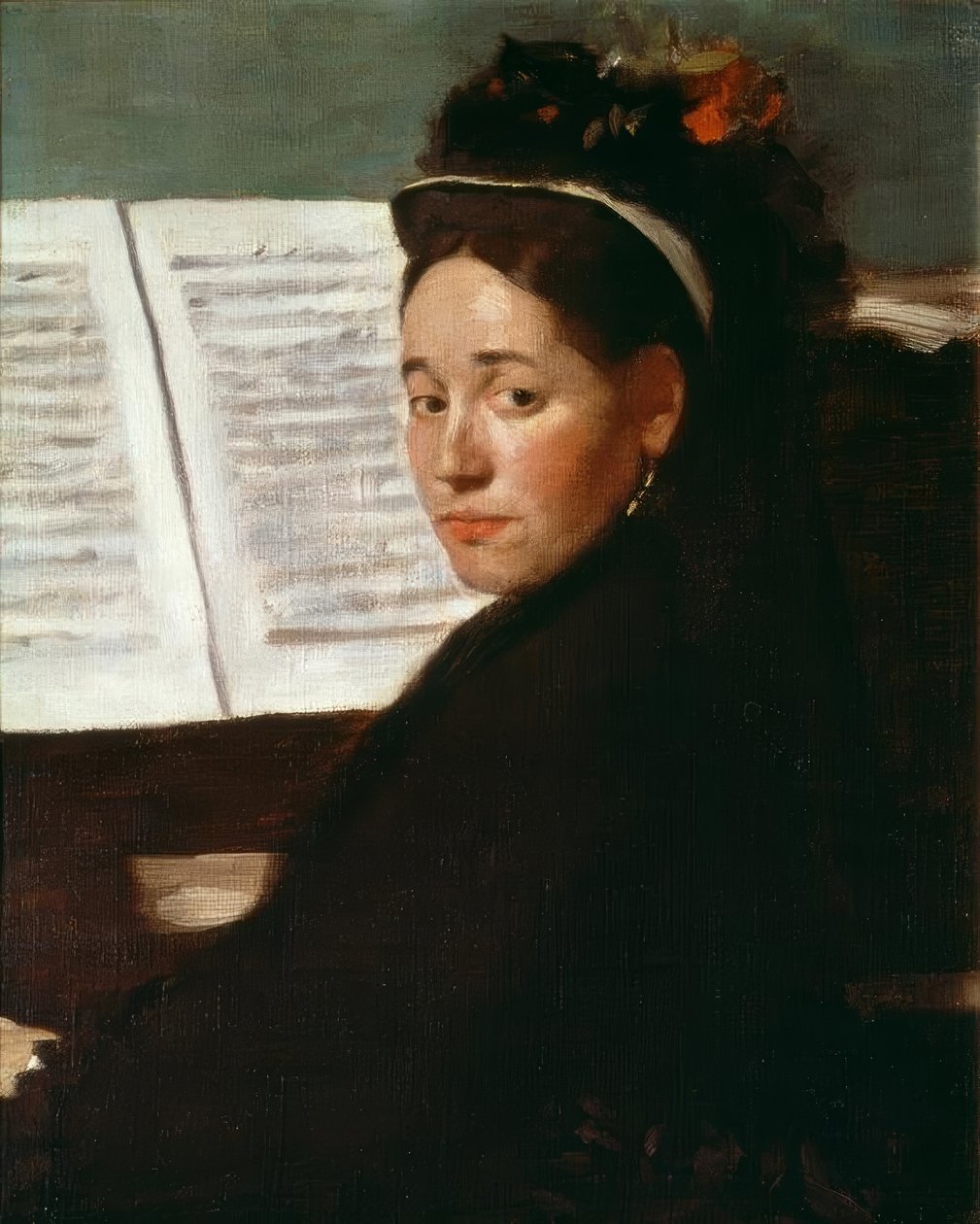 Mademoiselle Dihau ao piano de Edgar Degas