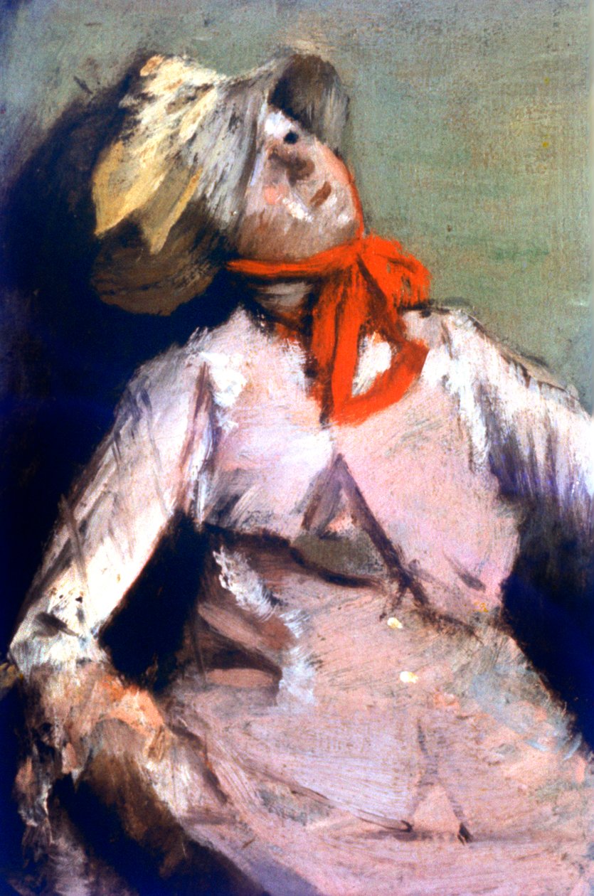 Detalhe de homem e um fantoche, c1860 de Edgar Degas