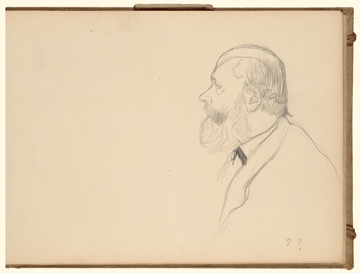 Homem de perfil de Edgar Degas