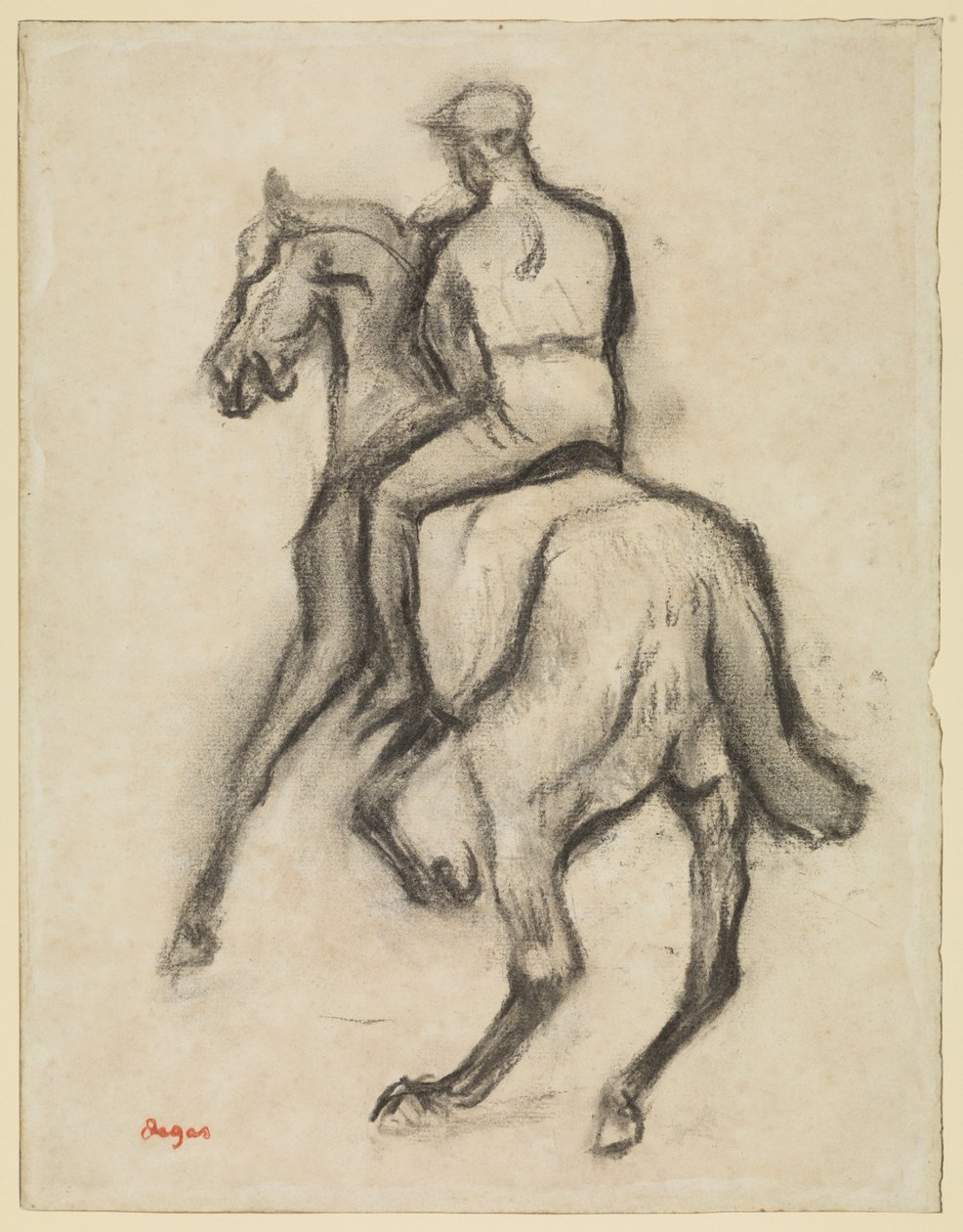 Homem a cavalo, c.1888 de Edgar Degas