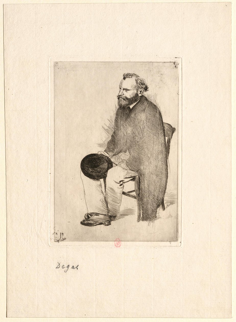 [Manet sentado, de três quartos, à esquerda] de Edgar Degas