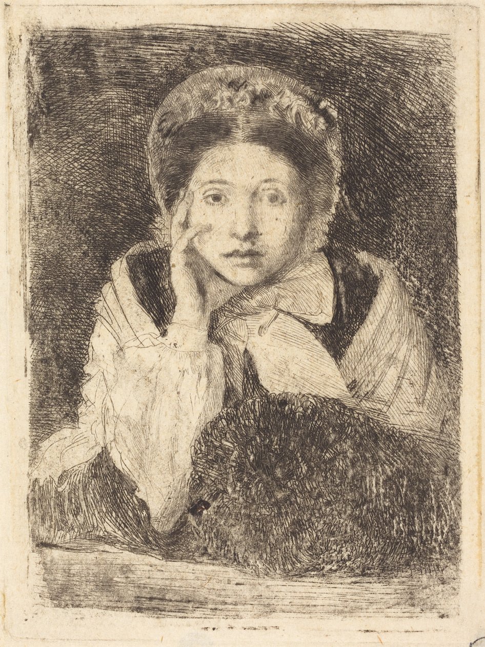 Marguerite De Gas, a irmã do artista (Marguerite De Gas, irmã do artista) de Edgar Degas