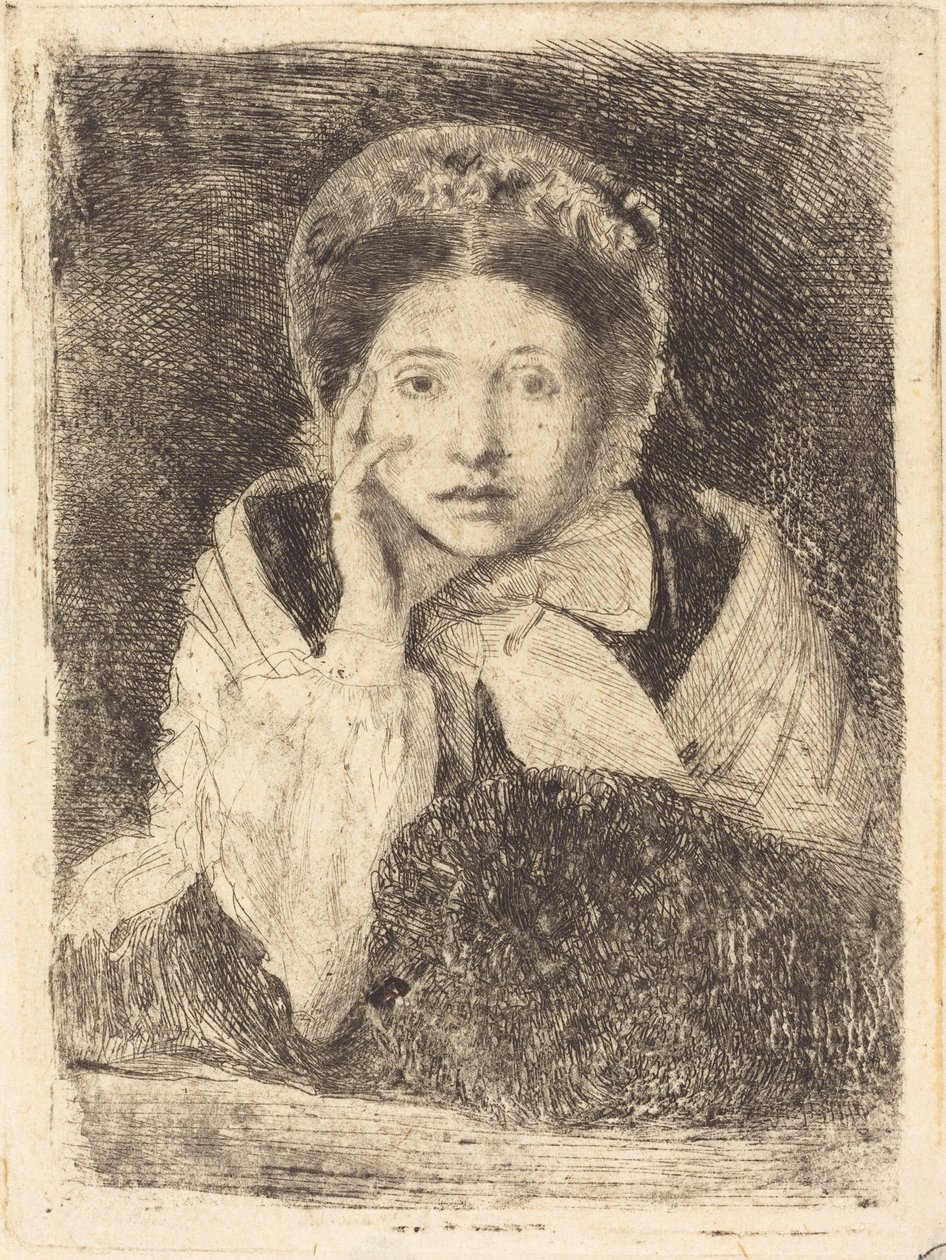 Marguerite De Gas, irmã do artista Marguerite De Gas, irmã do artista, 18601862. de Edgar Degas