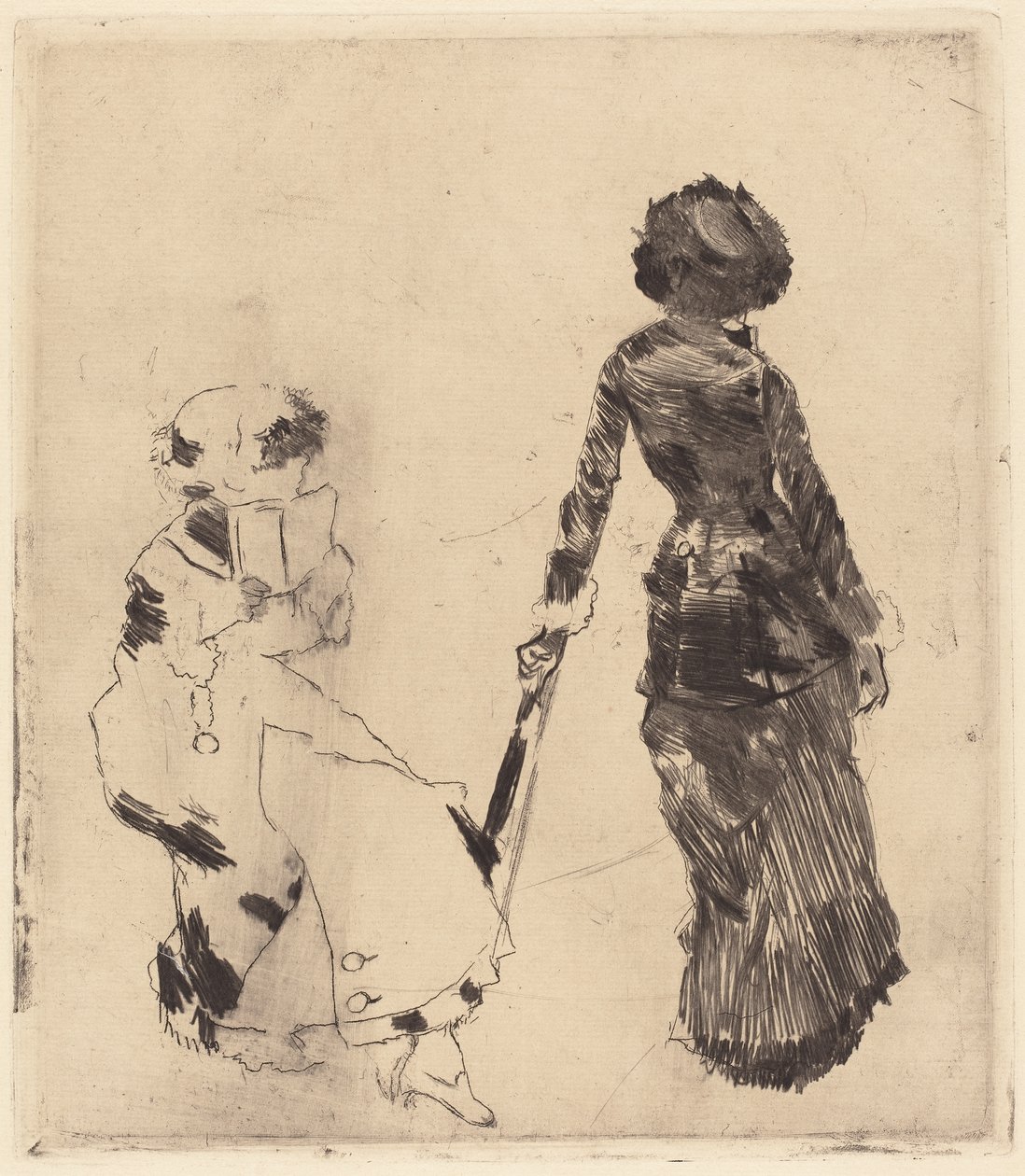 Mary Cassatt no Louvre: A Galeria Etrusca, 1879-1880 de Edgar Degas