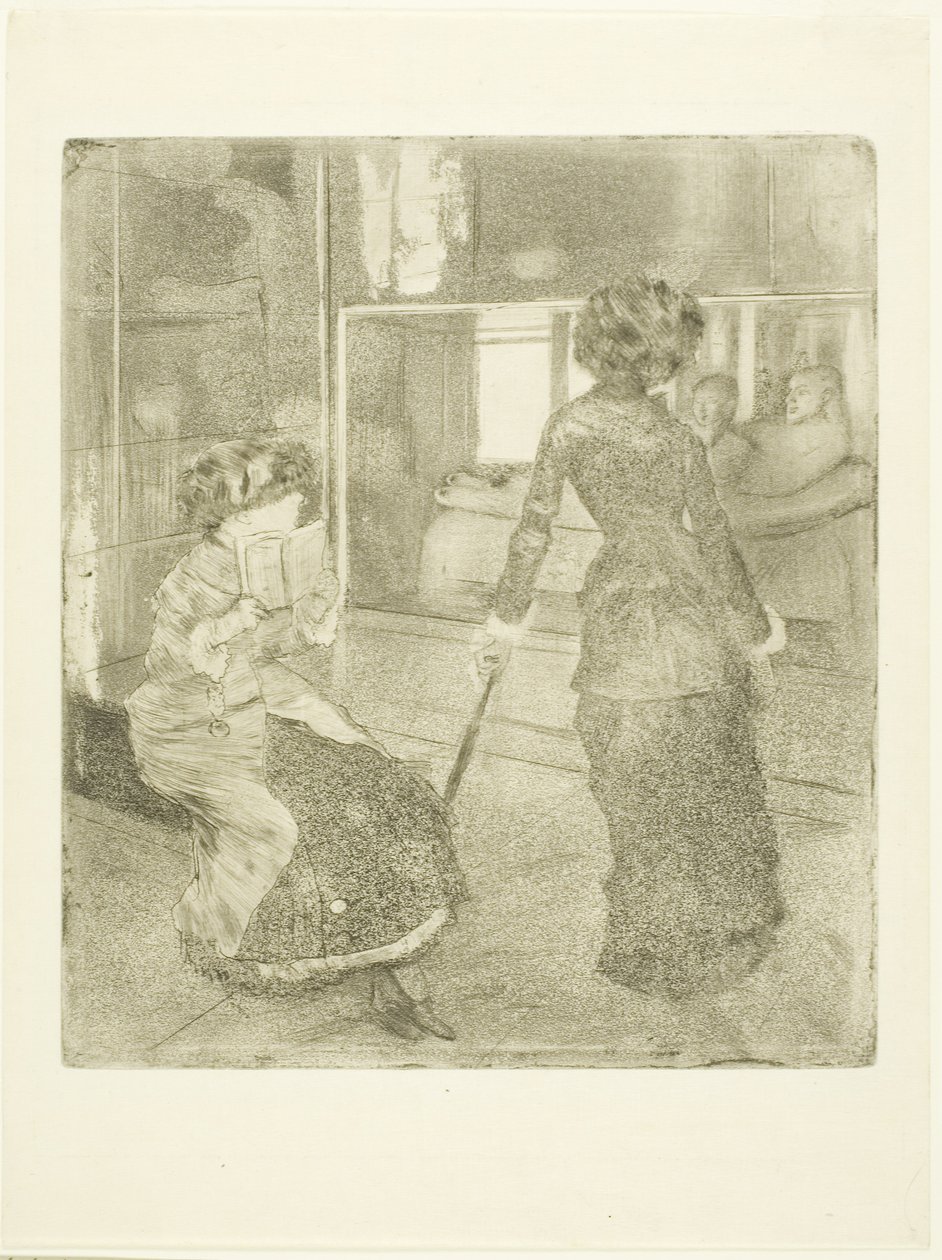 Mary Cassatt no Louvre: Galeria Etrusca, 1879 -80 de Edgar Degas