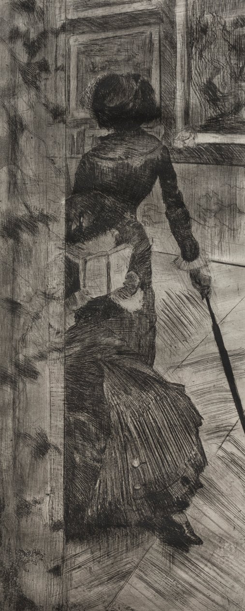 Mary Cassatt no Louvre: Galeria de Pinturas, 1879-1880. de Edgar Degas