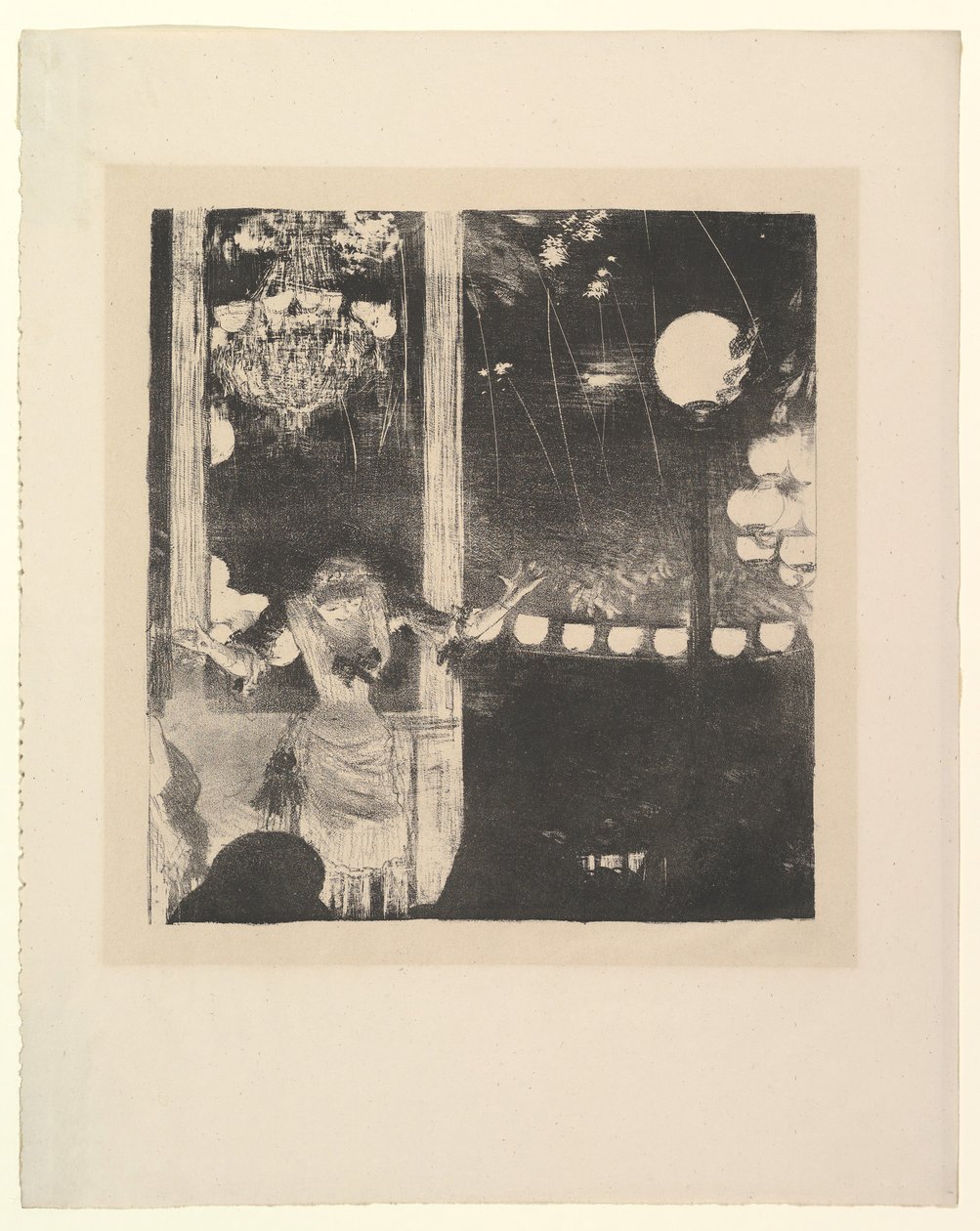 Mlle Bécat no Café des Ambassadeurs, Paris, 1877-78. de Edgar Degas
