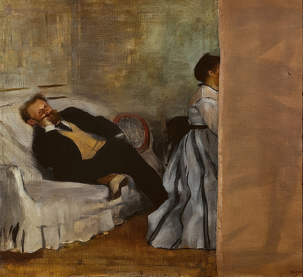 Monsieur e madame Edouard Manet. 1868-69 de Edgar Degas