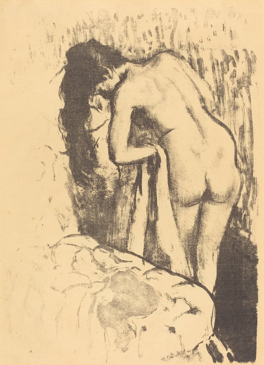 Mulher nua em pé, se secando (Femme nue debout, a sa toilette) de Edgar Degas