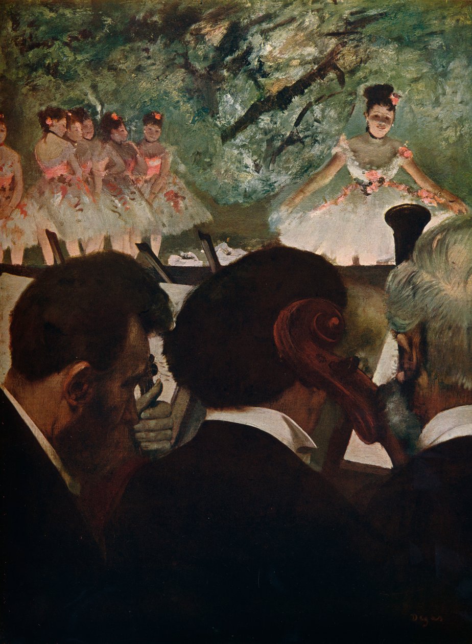 Músicos da orquestra, c1872 de Edgar Degas