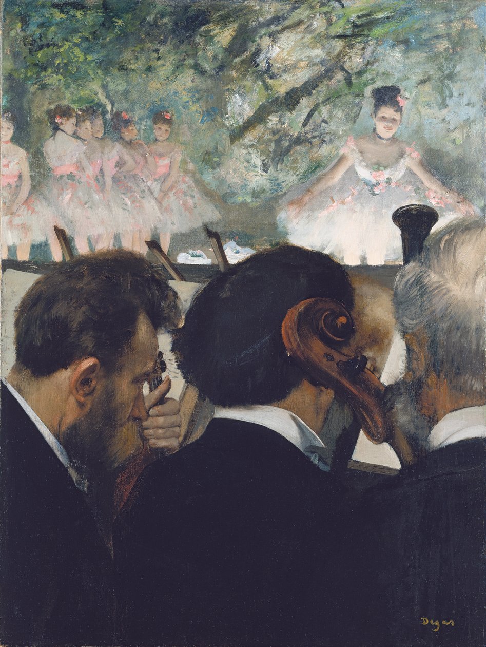 Músicos de orquestra de Edgar Degas