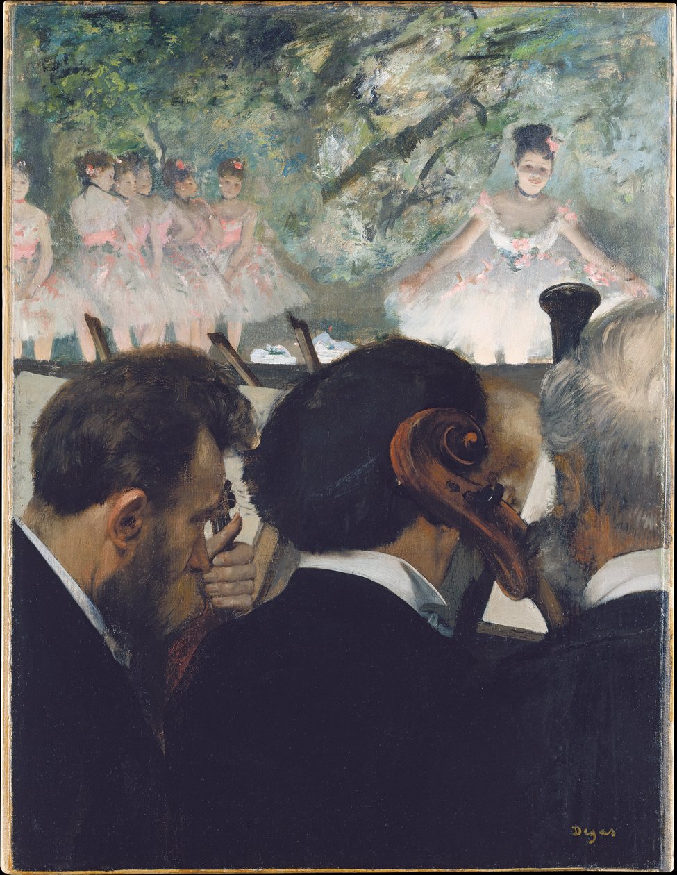 Músicos de orquestra de Edgar Degas
