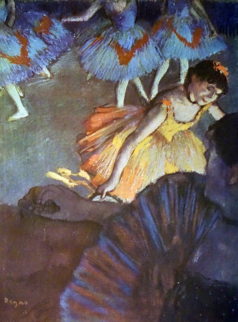 Pintura intitulada Um balé visto de uma caixa de ópera por Edgar Degas de Edgar Degas