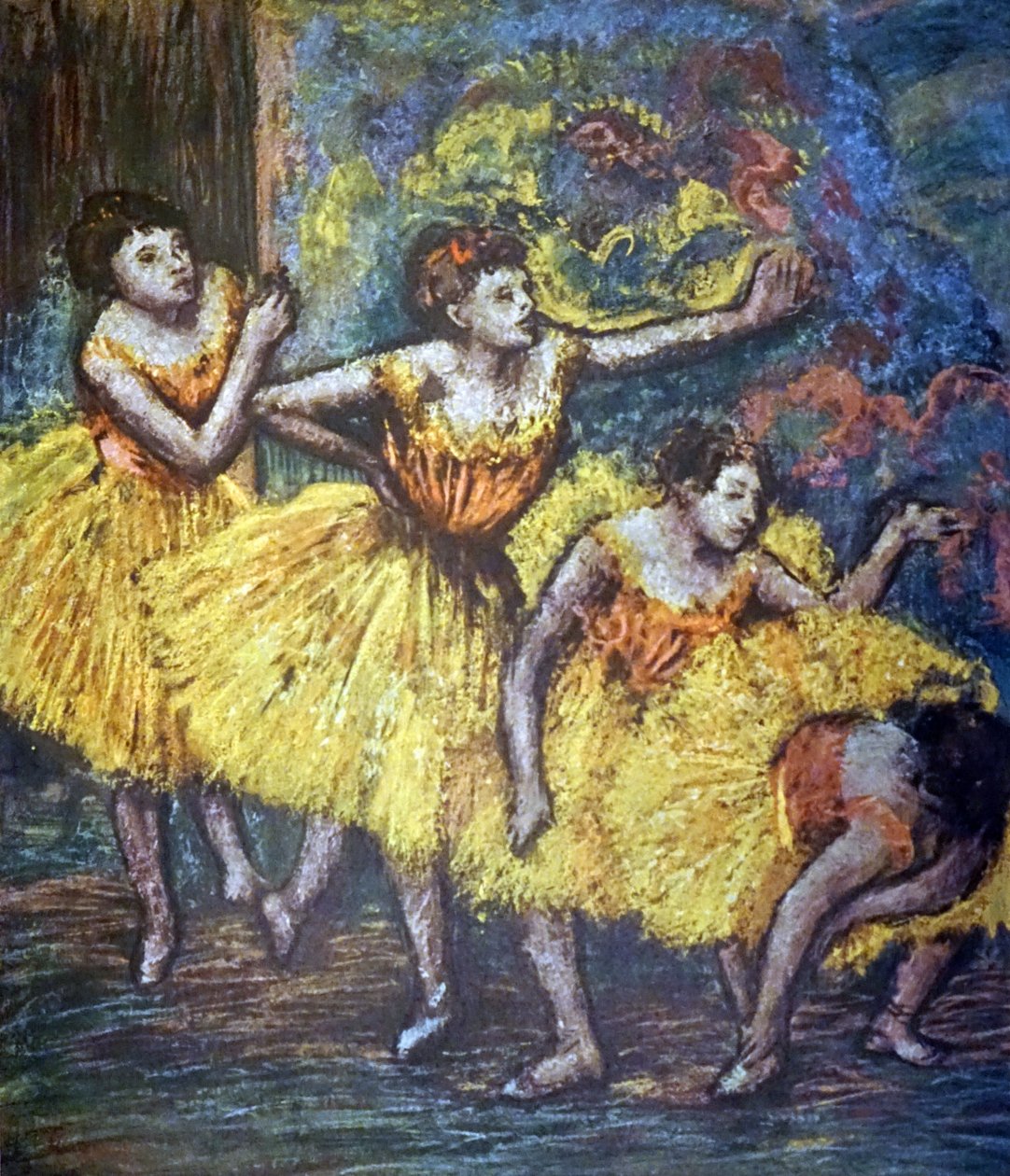 Pintura intitulada Quatro Dançarinos por Edgar Degas de Edgar Degas