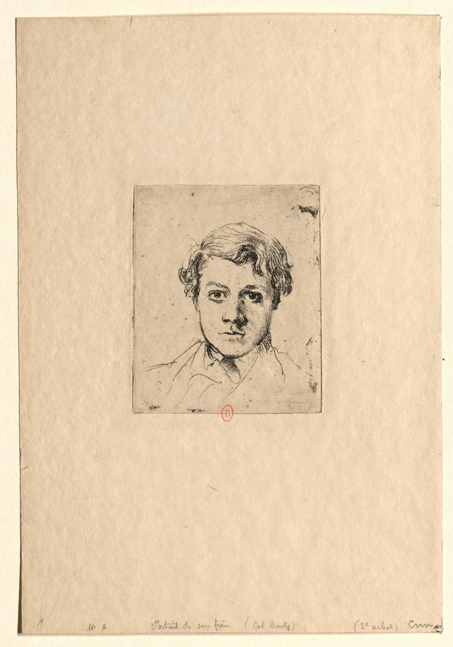 Retrato do irmão do artista (René Degas) de Edgar Degas