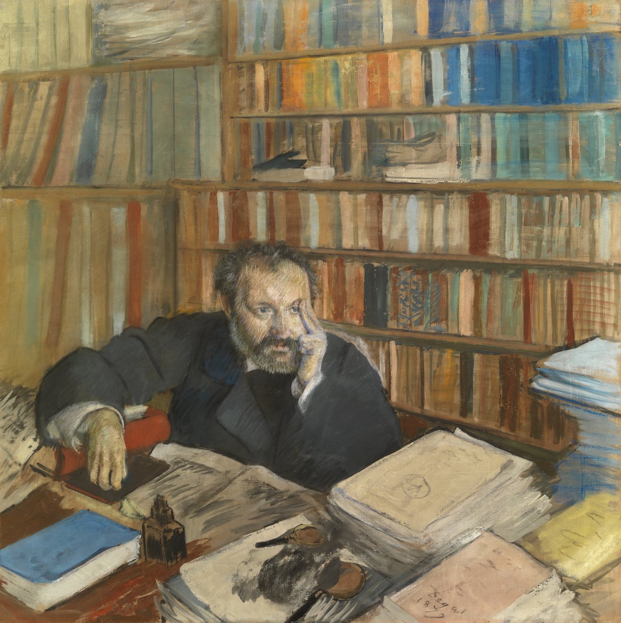 Retrato de Edmond Duranty de Edgar Degas