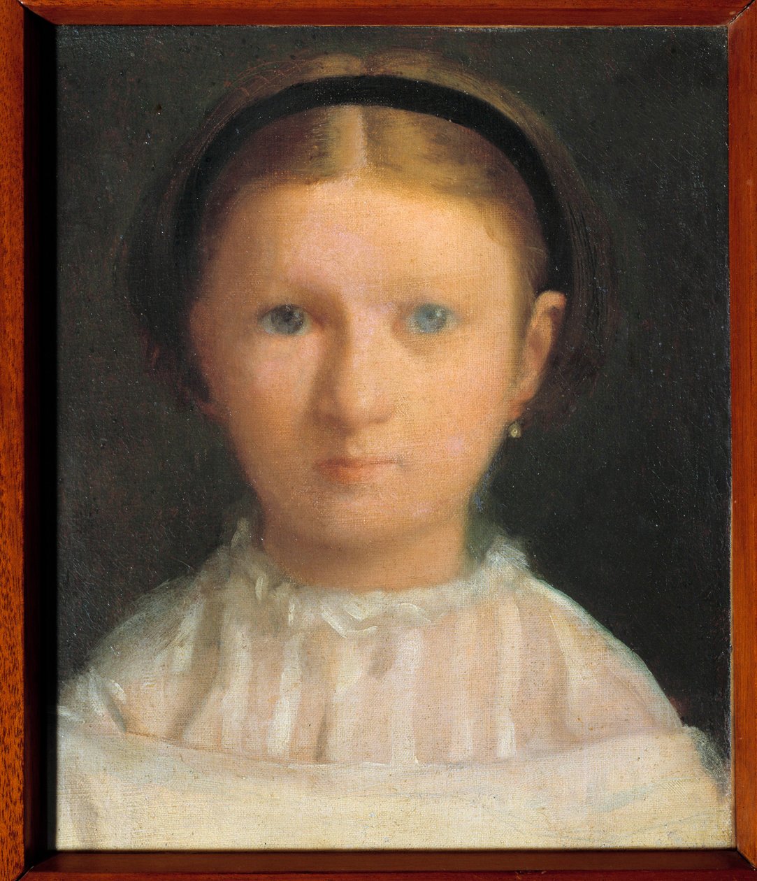 Retrato de Giovanna Bellelli (nee em 1848) nomeada Nini, prima da posterior artista Marquise Ferdinando Lignola Pintura de Edgar Degas (1834-1917) de Edgar Degas