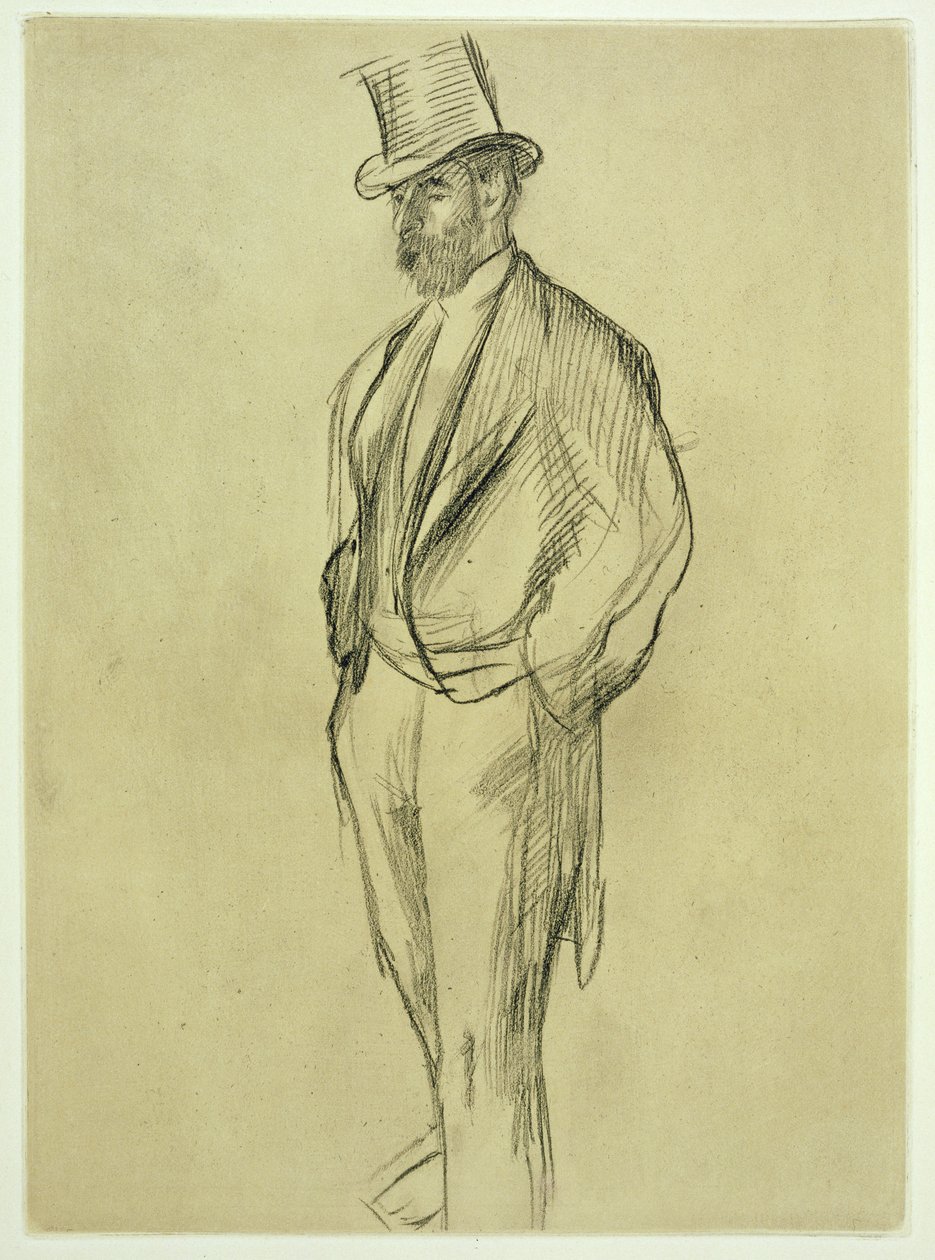 Retrato de Ludovic Halevy (1834-1908), de "The Cardinal Family", de Ludovic Halevy, c.1880s, publicado em 1938 de Edgar Degas
