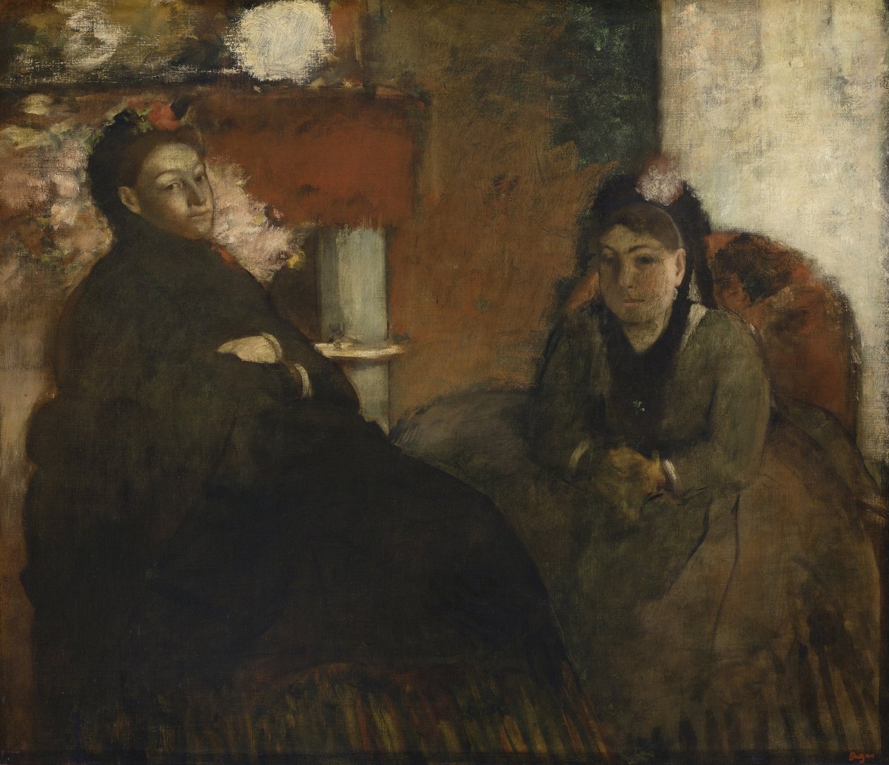 Retrato de Mme. Lisle e Mme. Loubens, 1866-70 de Edgar Degas