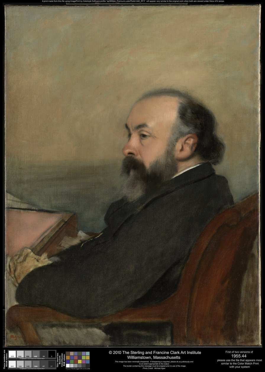 Retrato de um homem de Edgar Degas