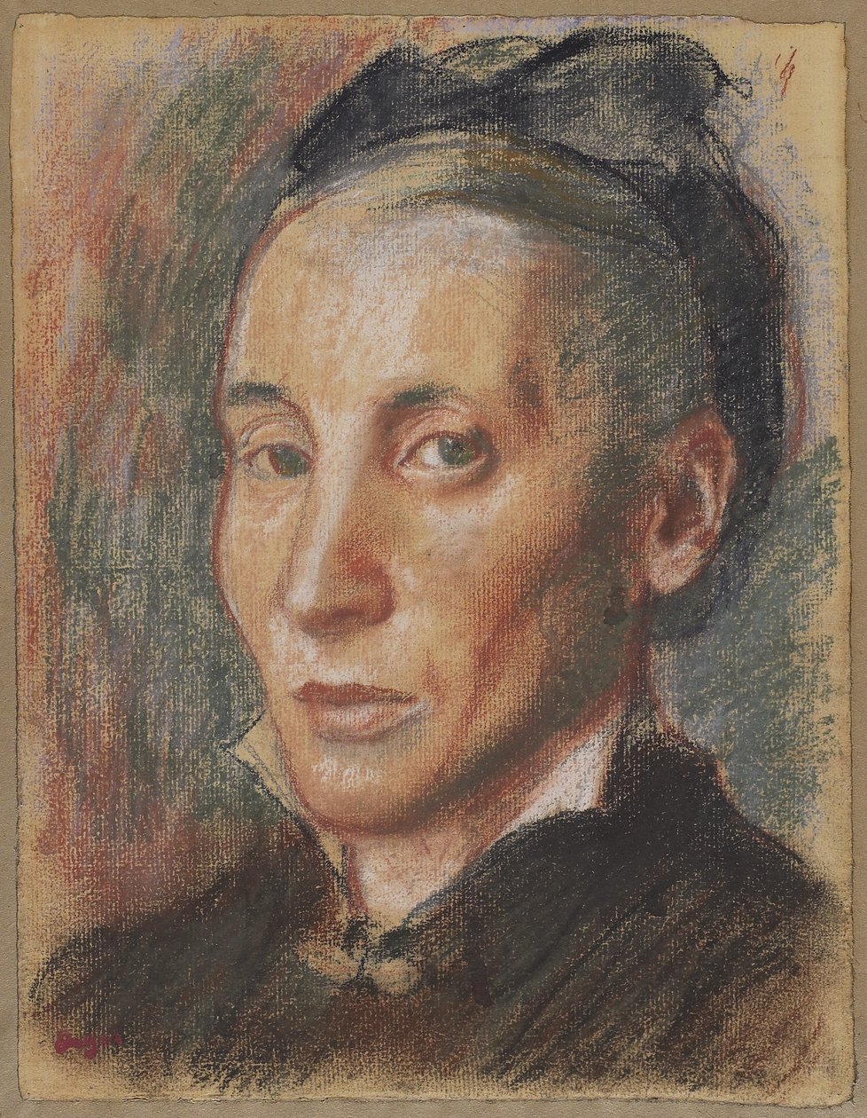 Portrait of a Woman, c.1881 (pastel sobre grafite sobre papel assentado) de Edgar Degas