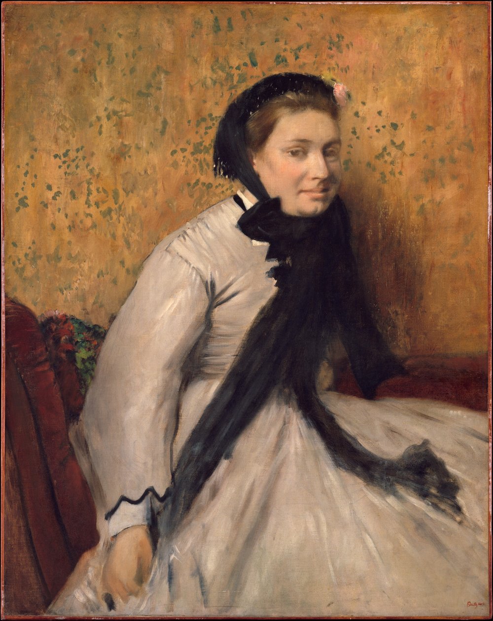 Retrato de uma mulher de cinzento de Edgar Degas