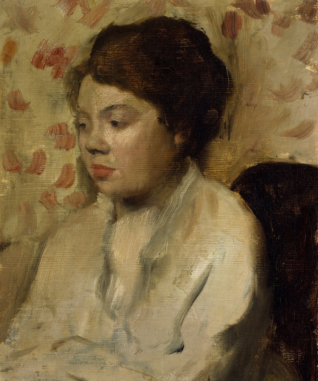 Retrato de uma jovem mulher, ca. 1885 de Edgar Degas