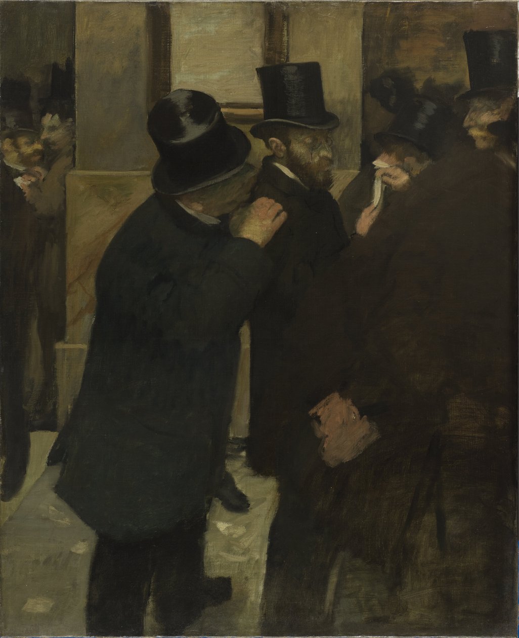 Retratos na Bolsa de Valores, 1878-1879 de Edgar Degas