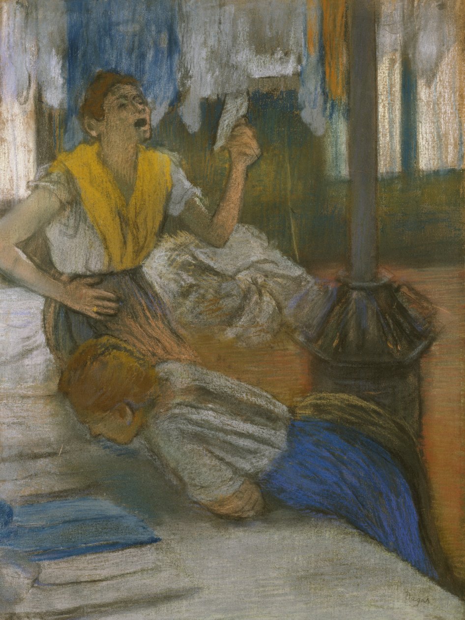 Ler uma carta (pastel sobre papel) de Edgar Degas