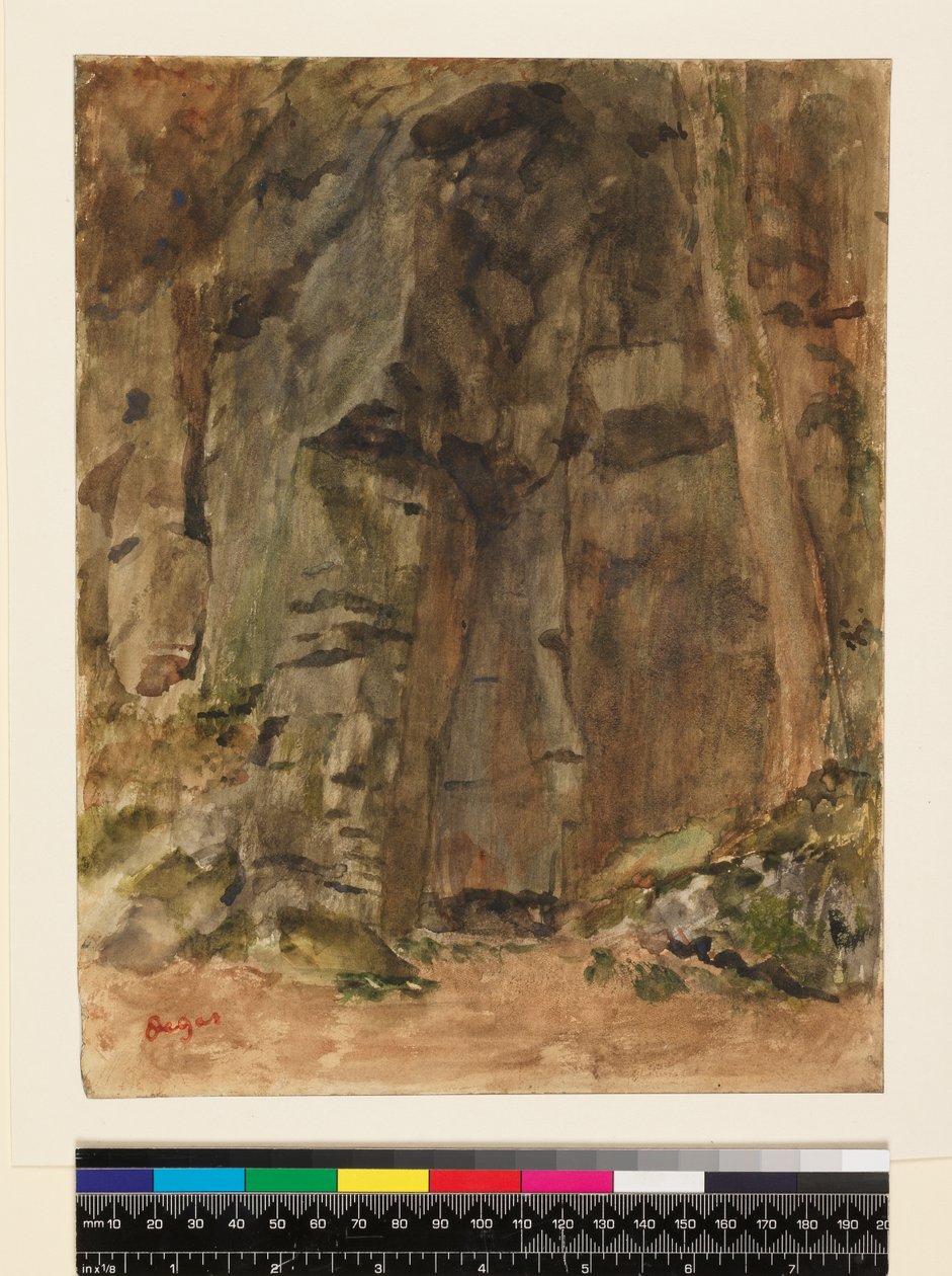 Rochas em Bagnoles-De-L "Orne, antes de 1917 de Edgar Degas