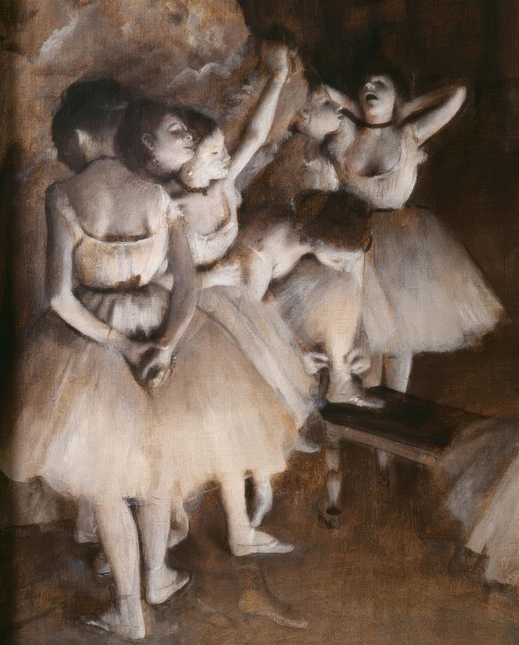 Repetição de um balé no palco de Edgar Degas
