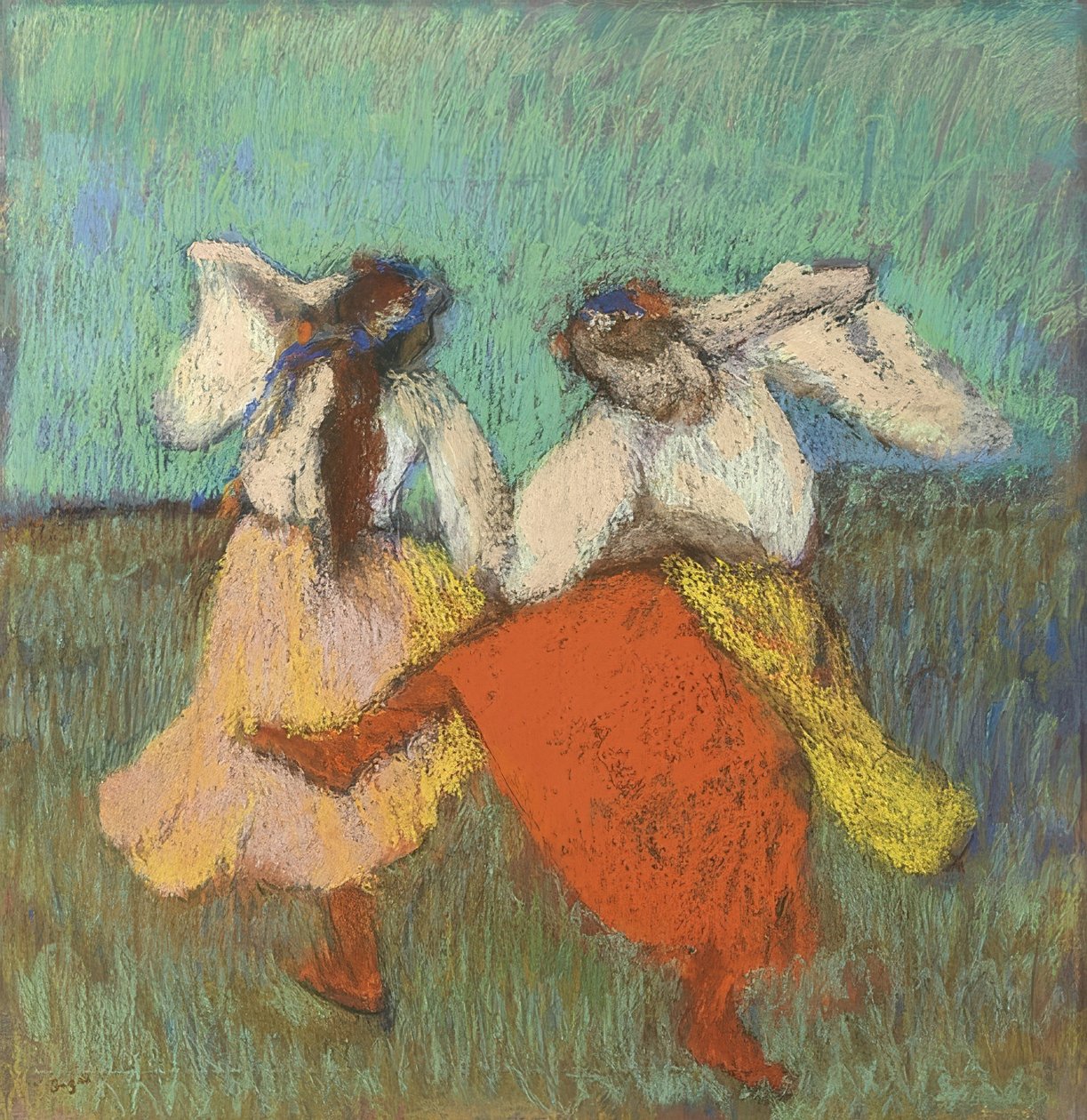 Dançarinos russos (Danseuses Russes). Por volta de 1899 de Edgar Degas