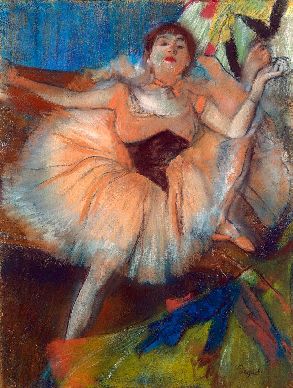 Dançarino sentado, 1879-1880. de Edgar Degas