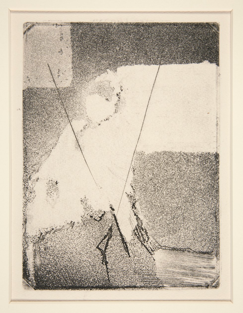 Mulher sentada com gorro e xale de Edgar Degas